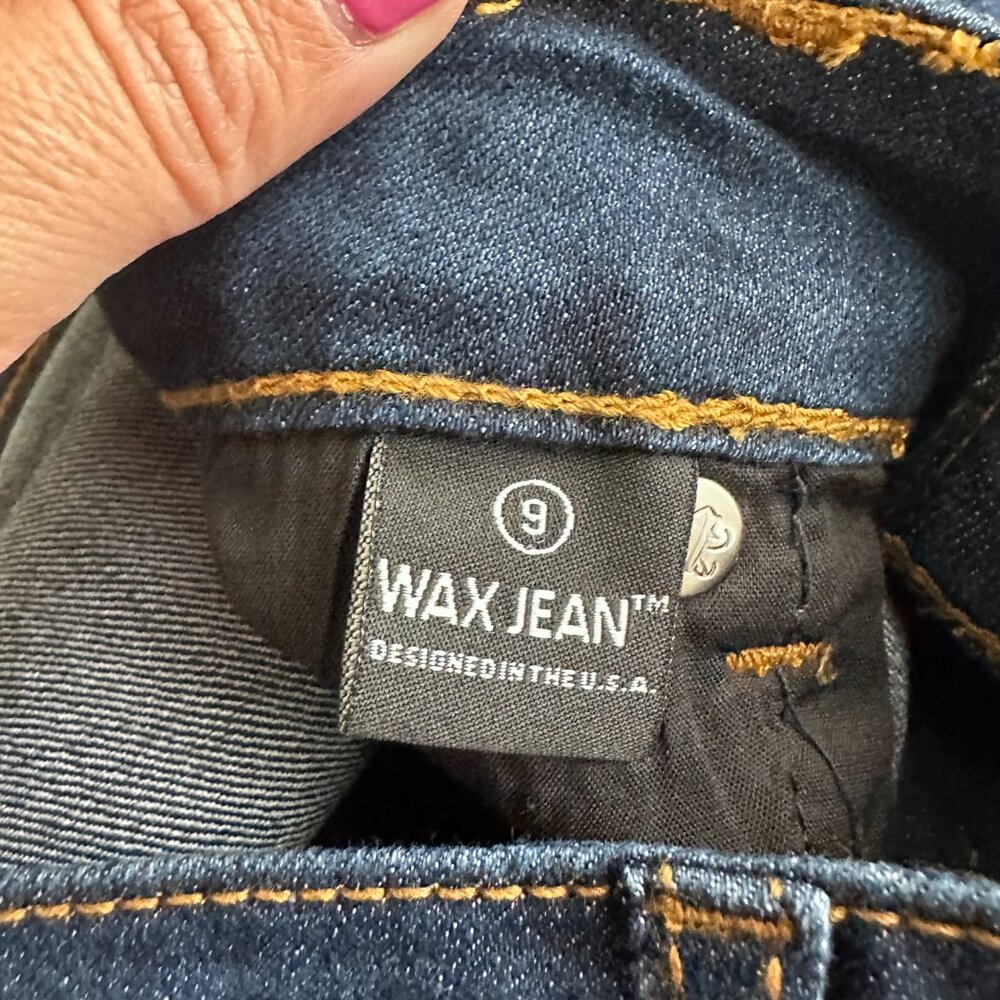 2/$30 NWT Wax Jean Wide Flare Denim Mid-rise Dark Wash 9 #A1604 - Picture 5 of 8